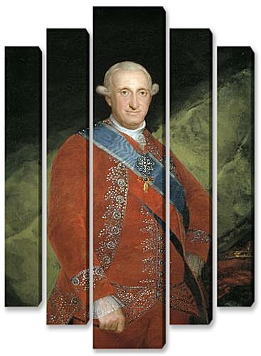 Модульная картина - King Carlos 4 in Red
