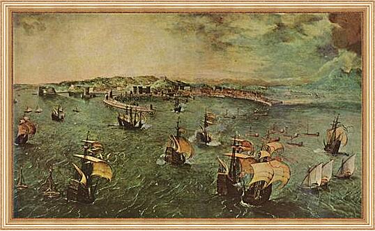 Картина - Морской бой в гавани Неап
