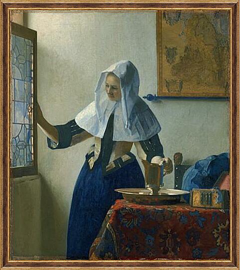 Картина - Young woman with a water pitcher
