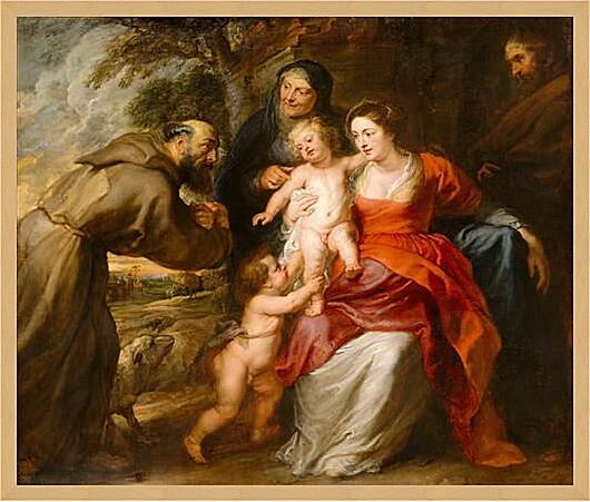 Картина - Святое семейство со святыми Франциском и Анной и младенцем св. Иоанном Крестителем	
