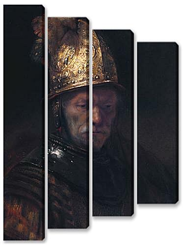 Модульная картина - Портрет отца в шлеме	

