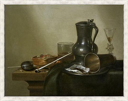 Картина - Still Life with Tobacco, Wine and a Pocket Watch
