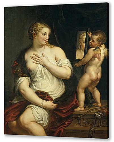 Картина маслом - Венера и Амур	
