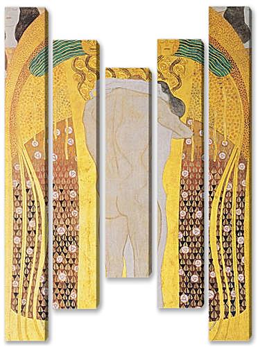 Модульная картина - Beethoven Frieze, detal, A Kiss for the Whole World, 1902	
