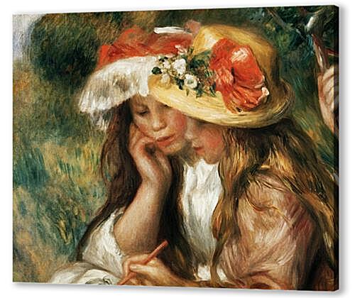 Постер (плакат) - Two girls reading in a garden
