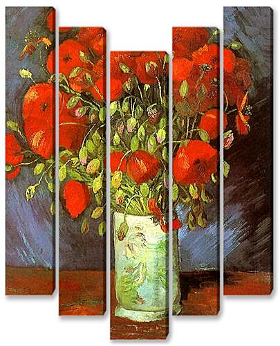 Модульная картина - Vase with Red Poppies
