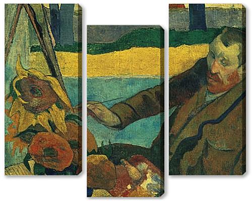 Модульная картина - Ван Гог и подсолнухи
