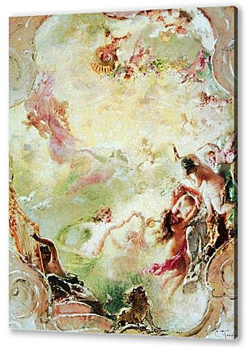 Картина маслом - Эскиз росписи потолка для особняка П.П. фон Дервиза в Петербурге.