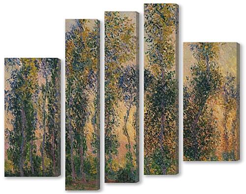 Модульная картина - Poplars at Giverny, Sunrise