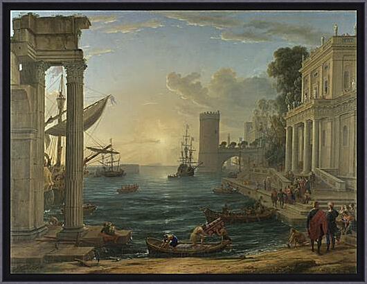 Картина - Seaport with the Embarkation of the Queen of Sheba
