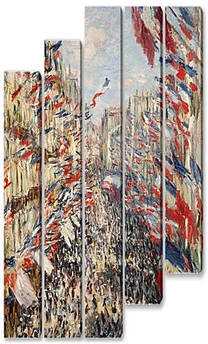Модульная картина - The Rue Montorgueil, 30th of June 1878	
