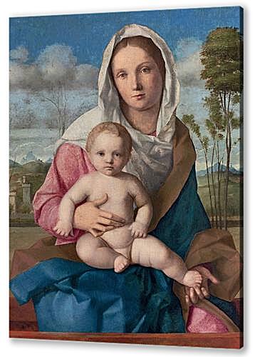 Картина маслом - The Madonna and Child in a landscape
