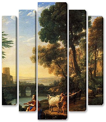 Модульная картина - Paysage avec Mercure enlevant les boeufs d Apollon
