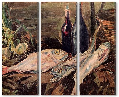 Модульная картина - Натюрморт с рыбами
