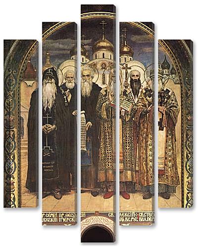 Модульная картина - Русские святые
