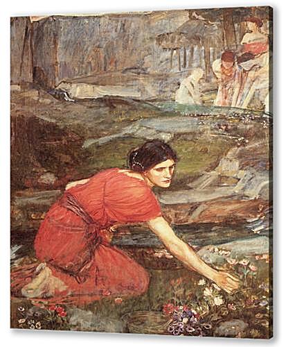 Картина маслом - Study for the Maidens Picking Flowers by a Stream
