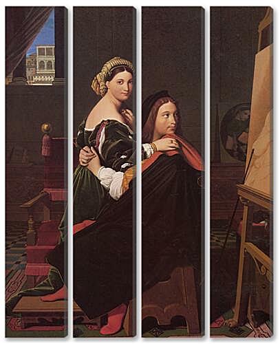 Модульная картина - Raphael and the Fornarina
