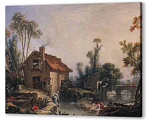 Картина маслом - Landscape with Watermill
