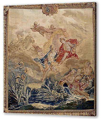 Apollo and Clytie, tapestry by Beauvais Tapestry Manufactory designed by Francois Boucher
