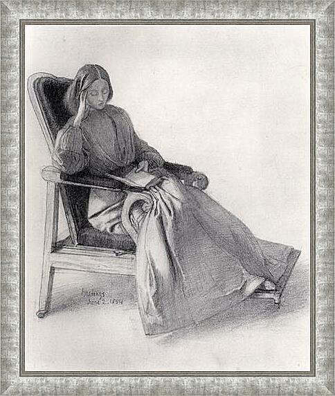Картина - Portrait of Elizabeth Siddal, Reading
