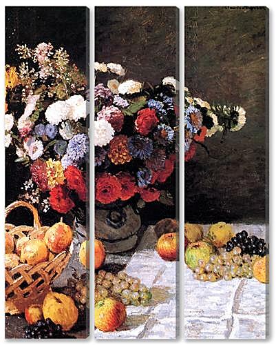 Модульная картина - Still-Life with Flowers and Fruits	
