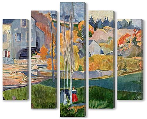 Модульная картина - Paysage de Bretagne. Le moulin David	
