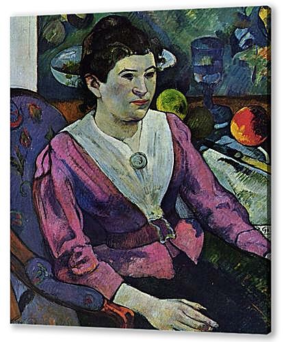 Постер (плакат) - Portrait de femme a la nature morte de Cezanne	
