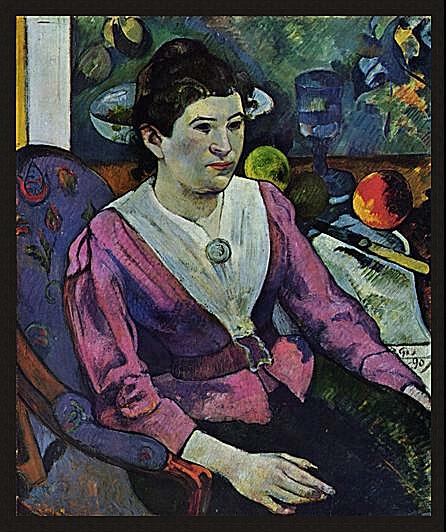 Картина - Portrait de femme a la nature morte de Cezanne	
