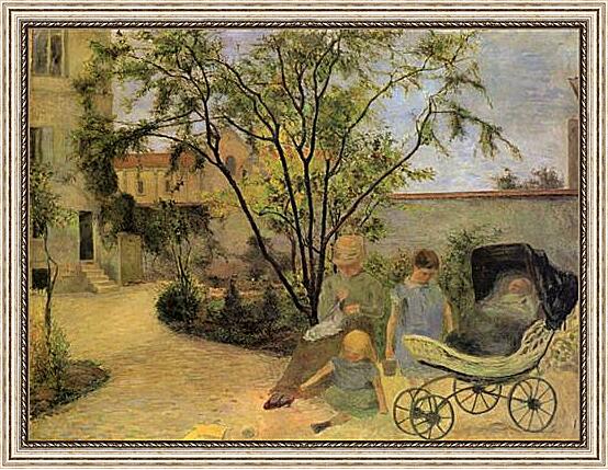 Картина - La famille du peintre au jardin, rue Carcel	
