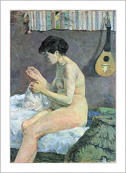 Картина - Study of a Nude (Suzanne Sewing)