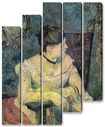 Модульная картина - Mette Gauguin en robe de soir	
