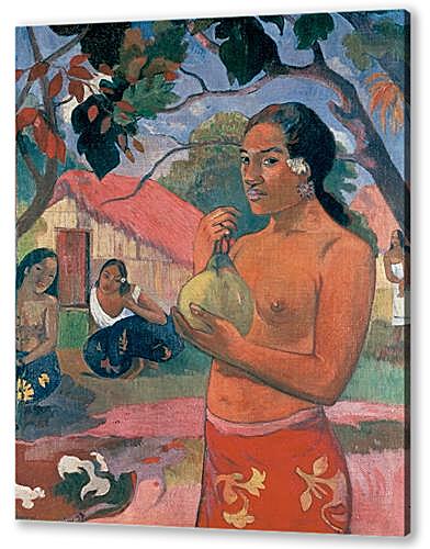 Картина маслом - Woman Holding a Fruit (Eu haere ia oe)	
