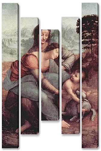 Модульная картина - Святая Анна с Марией и младенцем
