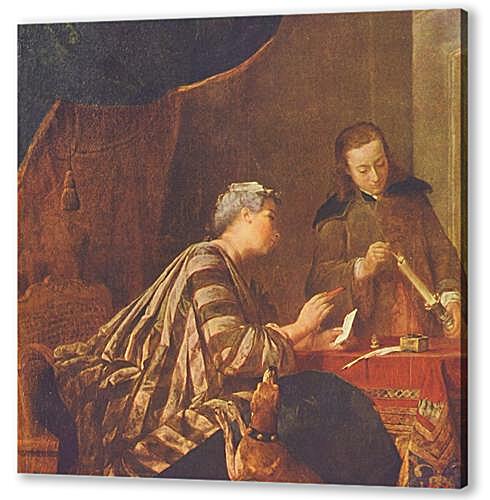 Lady Sealing a Letter
