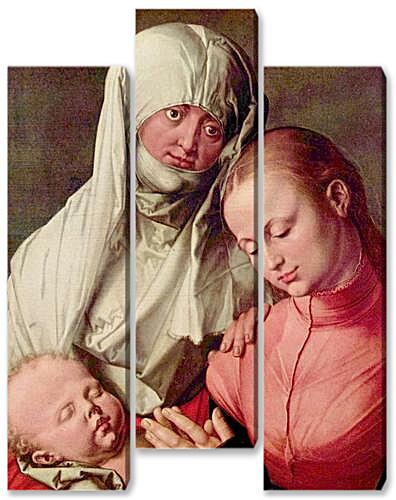 Модульная картина - Jungfrau und Kind mit der Hl. Anna
