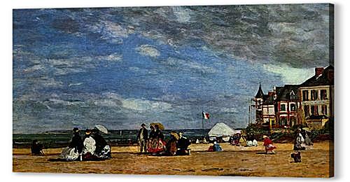 Картина маслом - Der Strand von Trouville
