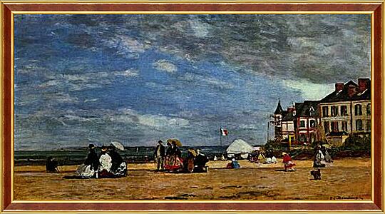 Картина - Der Strand von Trouville
