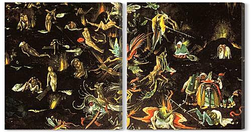 Модульная картина - The resurrection of the dead and doomed lead into Hell (fragment of a Last Judgement)