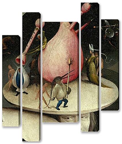 Модульная картина - The Garden of Earthly Delights, right panel (Detail disk of tree man)