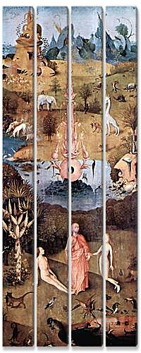 Модульная картина - The Garden of Earthly Delights, left panel	
