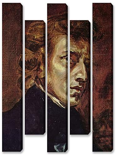 Модульная картина - Frederic Chopin as portrayed by Eugene Delacroix
