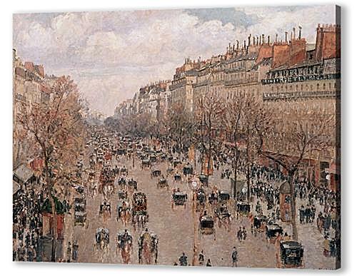 Картина маслом - Boulevard Monmartre in Paris
