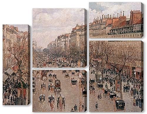 Модульная картина - Boulevard Monmartre in Paris
