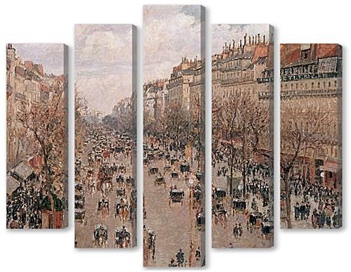 Модульная картина - Boulevard Monmartre in Paris
