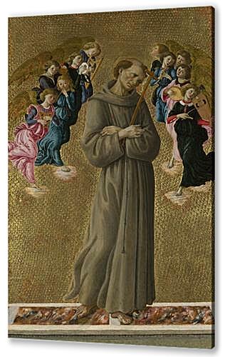 Картина маслом - Saint Francis of Assisi with Angels	
