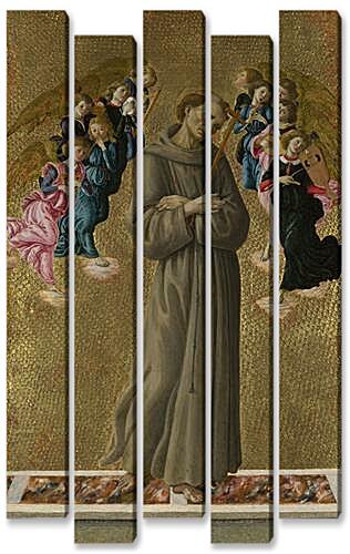 Модульная картина - Saint Francis of Assisi with Angels	
