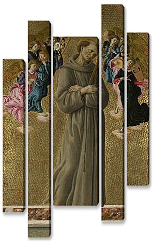 Модульная картина - Saint Francis of Assisi with Angels	
