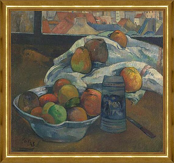 Картина - Bowl of Fruit and Tankard before a Window	
