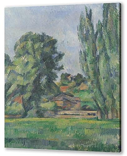 Картина маслом - Landscape with Poplars	
