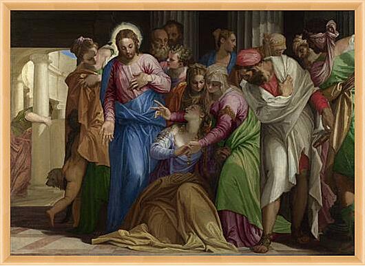 Картина - Christ addressing a Kneeling Woman
